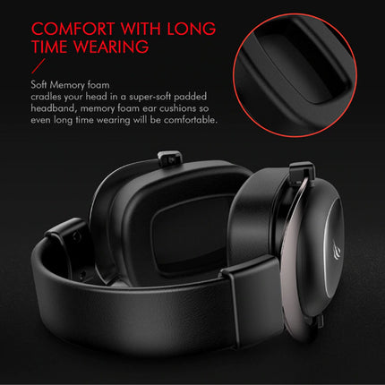 Draadloze Gaming Koptelefoon met Omnidirectionele Mic - Voor PS4/PS5 - Headset Headphones met Microfoon Zwart