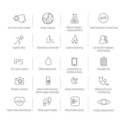 Red Line Smartwatch Smartband Smartphone Fitness Sport Activity Tracker Horloge IPS iOS Android iPhone Samsung Huawei Blauw