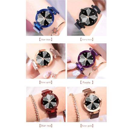 Starry Night Horloge Dames - Luxe Anoloog Kwarts Uurwerk voor Vrouwen Bruin