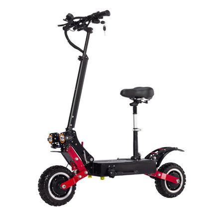 T85 Elektrische Off-Road Smart E Step Scooter met Zitje - 5600W - 28Ah Batterij - 10 inch Wielen