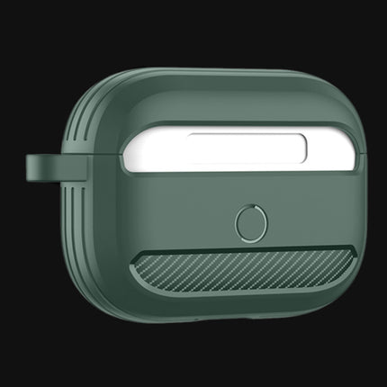 Shockproof Hoesje voor AirPods 1 / 2 met Karabijnhaak - AirPod Case Cover Skin - Groen