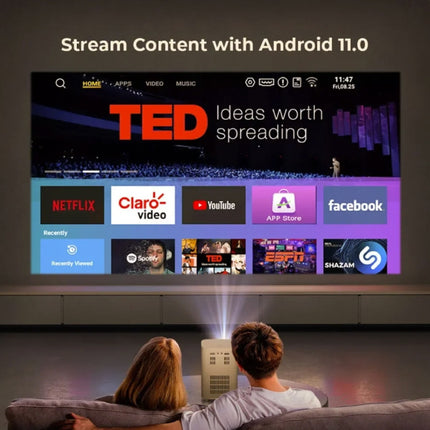 X15 Projector - 250 ANSI Lumen - Android Beamer Home Media Speler Wit