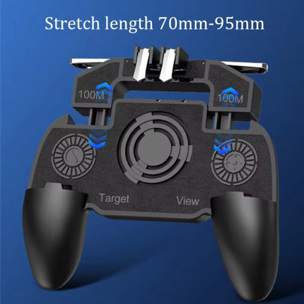 K20 Mobiele Gaming Controller voor PUBG - 2000mAh Batterij - Koelventilator - Trigger Key & Grip Gamepad - Zwart 
