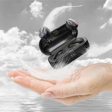 Draadloze Oortjes - One Button Control TWS Bluetooth 5.0 Earphones Earbuds Oortelefoon Zwart