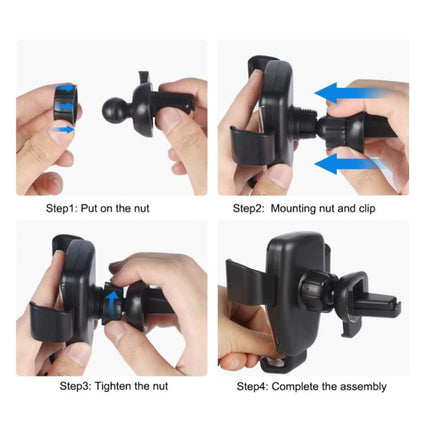 Qi Draadloze Autolader Oplader Universeel 9V - 1.67A Wireless Car Charging Pad Zwart