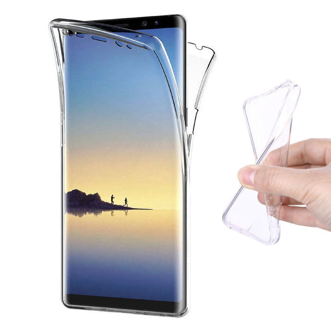 Samsung Galaxy Note 8 Full Body 360° Transparant TPU Silicone Hoesje + PET Screenprotector