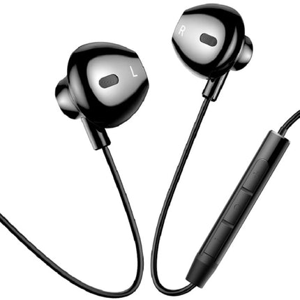 Encok H06 Oortjes met Microfoon en Volume Controls - 3.5mm AUX Oordopjes Wired Earphones Oortelefoon Wit