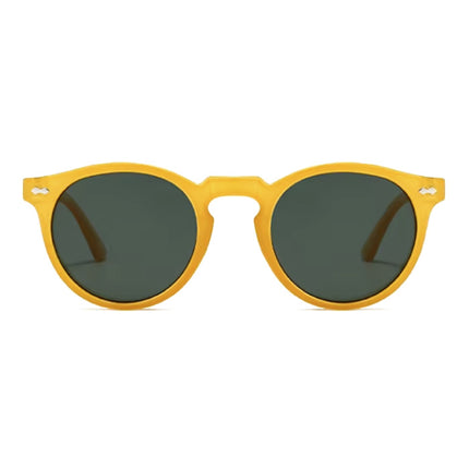 Vintage Zonnebril voor Dames - UV400 Gepolariseerde Bril Shades Brillen - Geel