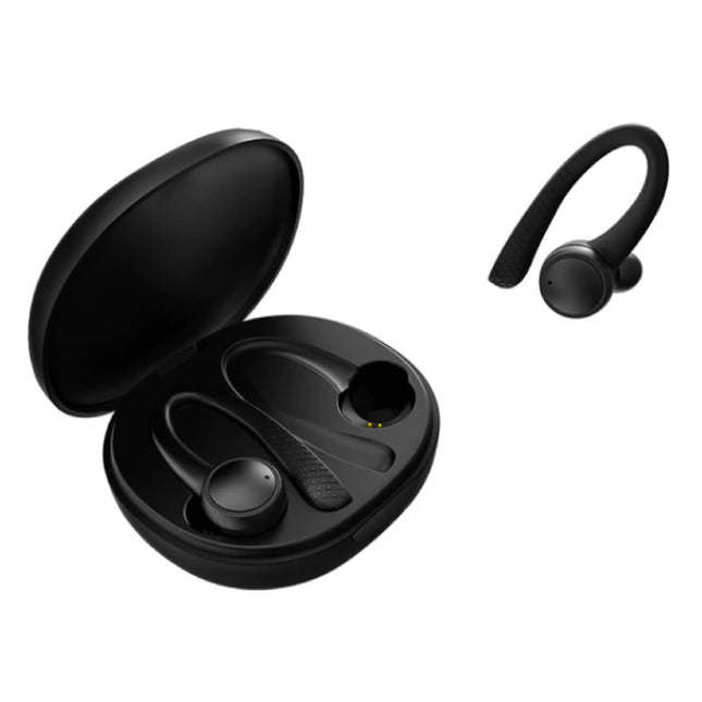 Sport TWS Draadloze Smart Touch Control Koptelefoon Bluetooth 5.0 In-Ear Draadloze Buds Koptelefoon Oordopjes 400 mAh Zwart
