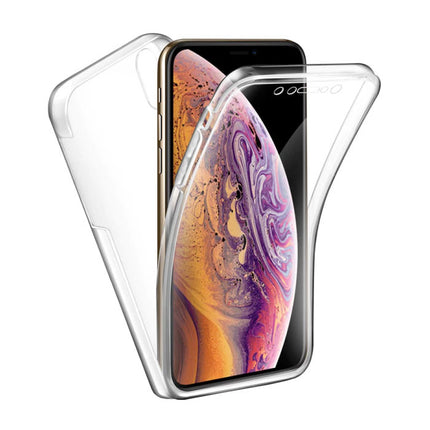 iPhone XS Max Full Body 360° Transparant TPU Silicone Hoesje + PET Screenprotector