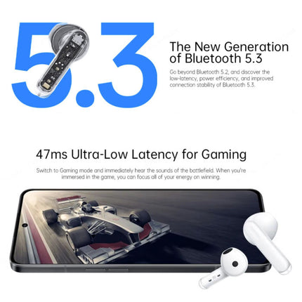 Enco Air 3 Draadloze Oortjes - AI Ruisonderdrukking Oordopjes Bluetooth 5.3 Oortelefoon Wit