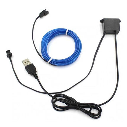 Neon LED Strip 2 Meter - Flexibele Verlichting Tube met  USB Adapter Waterdicht Blauw