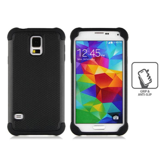 Voor Samsung Galaxy S3 - Hybrid Armor Case Cover Cas Silicone TPU Hoesje Zwart