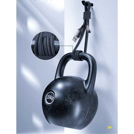 Micro-USB Magnetische Oplaadkabel 2 Meter met 540° Roterende Plug - 2.4A Fast Charging Gevlochten Nylon Oplader Data Kabel Zilver