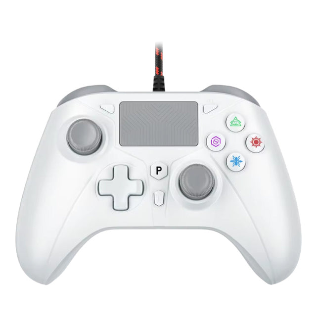 Gaming Controller voor PS5 / PS4 / PC - Gamepad Bedraad met Vibratie - Wit