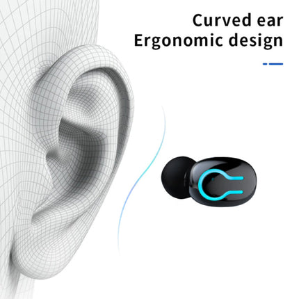 Q66 TWS Wireless Smart Touch Control Oortjes Bluetooth 5.0 In-Ear Wireless Buds Koptelefoon Oordopjes 6000 mAh Powerbank Zwart