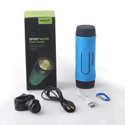 S1 Draadloze Luidspreker met Zaklamp voor Fiets - Soundbar Wireless Bluetooth 5.0 Speaker Box Bruin