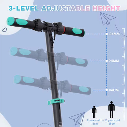 Rockourlife R15 Elektrische Scooter voor Kinderen - Smart E Step - 250W - 20 km/u - Blauw