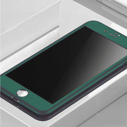 iPhone 7 360°  Full Cover - Full Body Case Hoesje + Screenprotector Groen