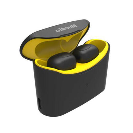 T-Elf Mini TWS Draadloze Bluetooth 5.0 Oortjes Ear Wireless Buds Earphones Earbuds Oortelefoon Geel