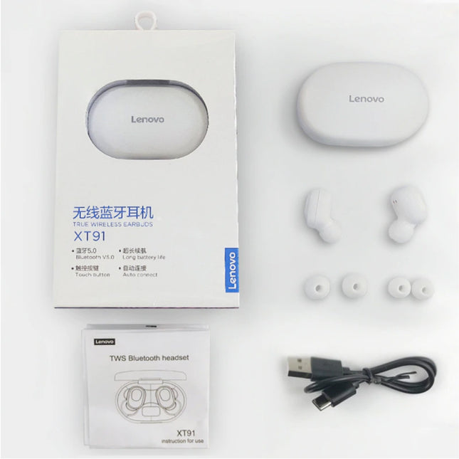 XT91 Draadloze Oortjes - True Touch Control TWS Oordopjes Bluetooth 5.0  Wireless Buds Earphones Oortelefoon Wit
