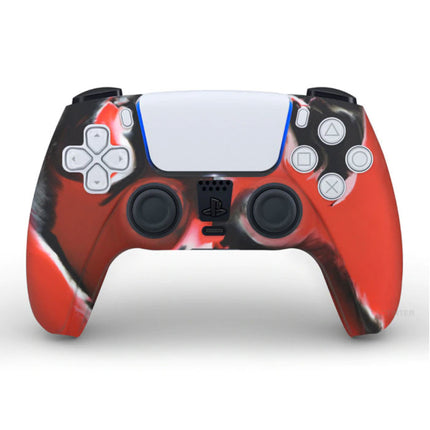 Antislip Hoes / Skin voor PlayStation 5 Controller Case - Grip Cover PS5 - Camo Rood