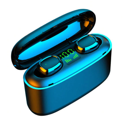 TWS Draadloze Oortjes met Powerbank 3500mAh - Smart Touch Control Bluetooth 5.0 Ear Wireless Buds Earphones Earbuds Oortelefoon Zwart 