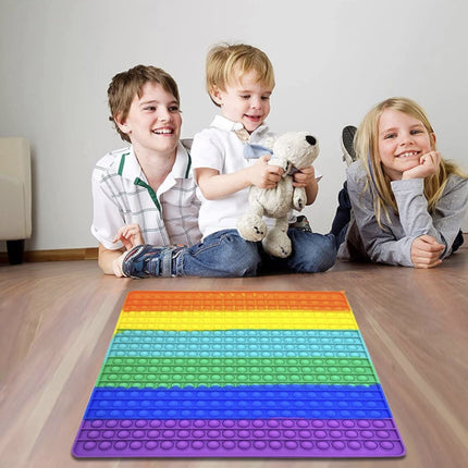 Mega XL Pop It - 850mm Extra Groot Fidget Anti Stress Speelgoed Bubble Toy Siliconen Mannetje Regenboog