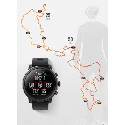 Stratos Smartwatch -  Fitness Sport Activity Tracker Silica Gel Horloge iOS Android Zwart