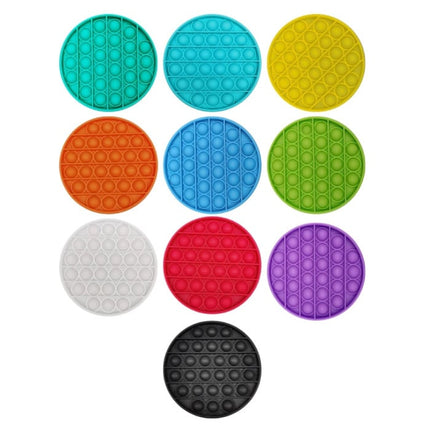 Pop It - Fidget Anti Stress Speelgoed Bubble Toy Siliconen Vierkant Roze-Blauw-Groen