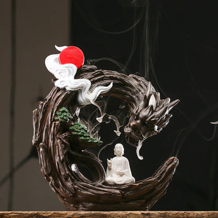 Aromatherapie Sier Wierookbrander Waterval Terugstromen - Backflow Incense Burner Feng Shui Decor Hars Ornament