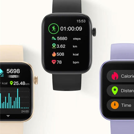 P71 Smartwatch - Siliconen Bandje - Fitness Sport Activity Tracker Horloge Zwart