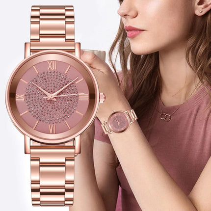 Horloge Luxe Dames - Anoloog Kwarts Uurwerk voor Vrouwen Blauw