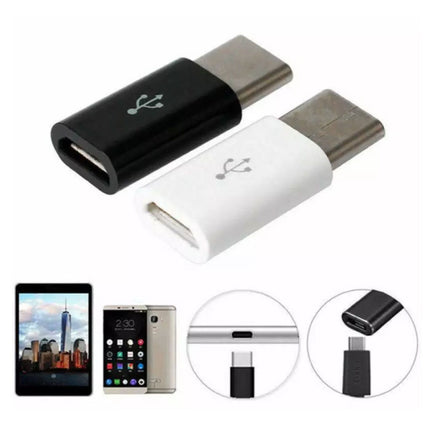 Micro-USB naar USB-C Adapter Converter - High Speed - Zwart