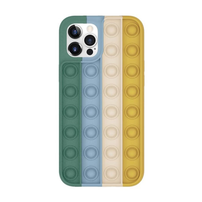 iPhone XS Pop It Hoesje - Silicone Bubble Toy Case Anti Stress Cover