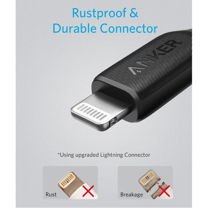 Powerline 3 Oplaadkabel voor iPhone Lightning - 2.4A Datakabel 90cm Oplader Kabel Zwart