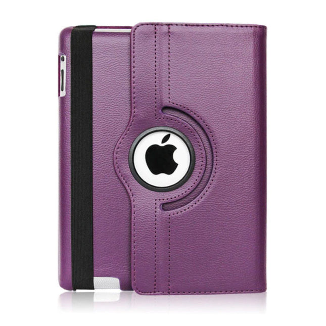 Leren Vouwbare Cover voor iPad 2017 (9.7") - Multifunctioneel Hoesje Case Paars