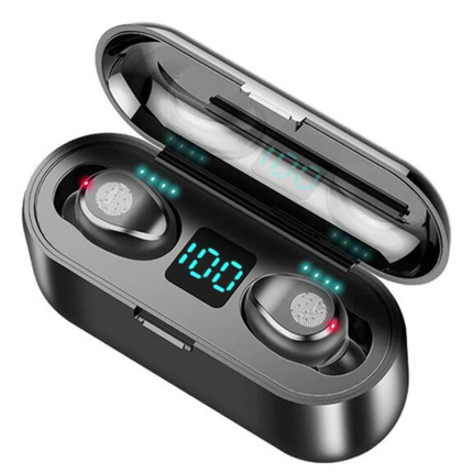 F9 TWS Draadloze Smart Touch Control Oortjes Bluetooth 5.0 Ear Wireless Buds Earphones Earbuds 2000mAh Powerbank