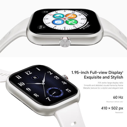 Choice Smartwatch - AMOLED Scherm - Gezondheid Monitor - Sport Activity Tracker Horloge - Silicoon Bandje - Wit