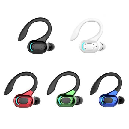 Draadloze Headset - Oorhaak Oordopje met Touch Control - TWS Oortje Bluetooth 5.2 Wireless Bud Headphone Oortelefoon Blauw