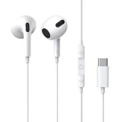 C17 Oordopjes met Microfoon - USB-C Oortjes Volumebeheer Oortelefoon - Wit