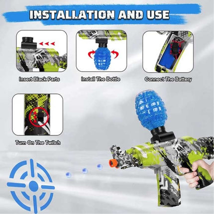 Elektrische Gel Blaster met 10.000 Balletjes - AK47 Model Water Speelgoed Foam Shooter Rood