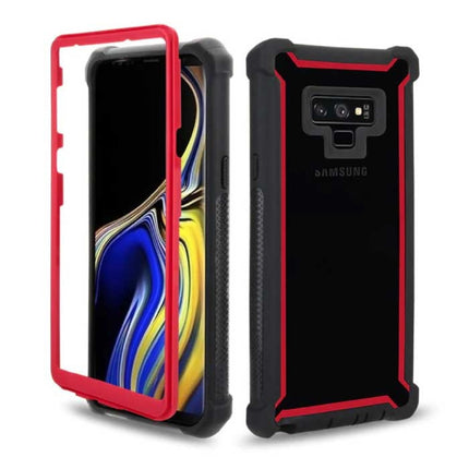 Samsung Galaxy S9 Plus Bumper Hoesje 360° Bescherming - Full Body Cover Armor Zwart Rood