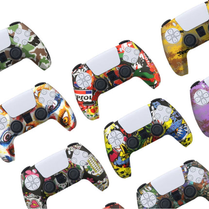 Antislip Hoes / Skin voor PlayStation 5 Controller met Joystick Caps - Rubber Grip Cover PS5 - Beast