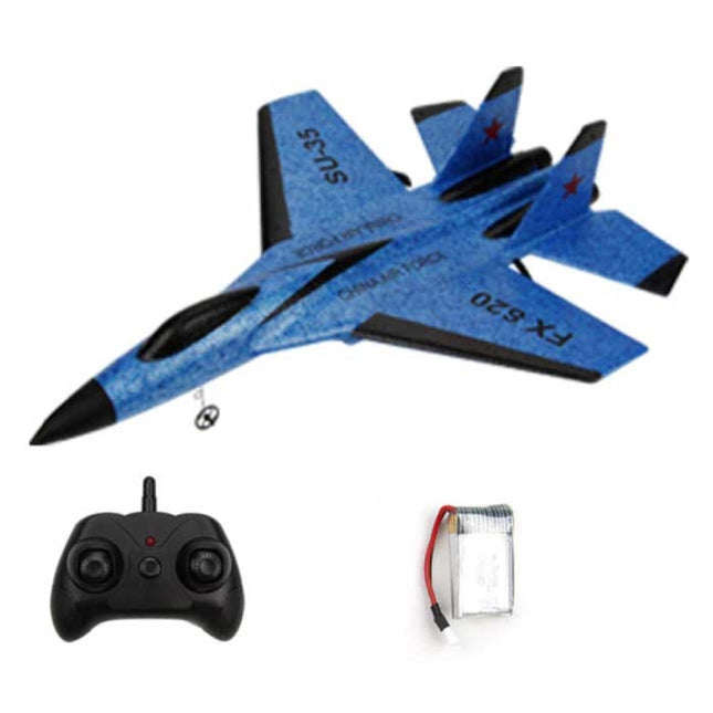 FX-620 RC Fighter Jet Glider met Afstandsbediening - Bestuurbaar Speelgoed Model Vliegtuig Blauw