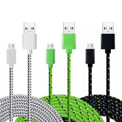 iPhone/iPad/iPod Lightning USB Oplaadkabel Gevlochten Nylon Oplader Data Kabel Data 1 Meter Blauw