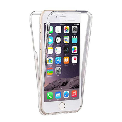 iPhone SE (2020) Full Body 360° Transparant TPU Silicone Hoesje + PET Screenprotector