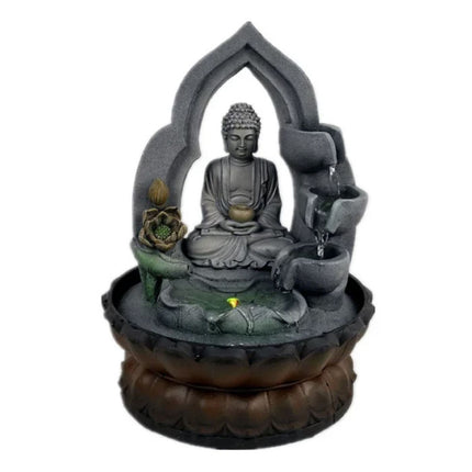 Boeddha Sier Waterval - LED Verlichting - Zen Garden Feng Shui Fontein Decor