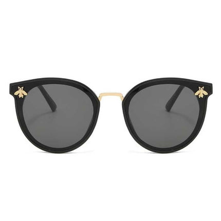 Vintage Zonnebril Bij voor Dames - Gradient Retro Bril Eyewear UV400 Driving Shades Zwart