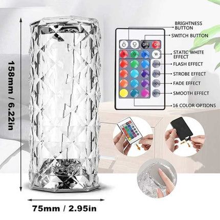 RGB Sfeerlamp met Afstandsbediening - Bluetooth Tafellamp Nachtlamp 16 Kleuren